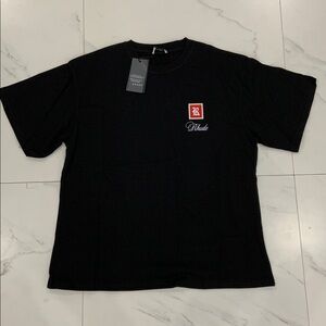 Rhude Monaco Black T-Shirt Red Box Logo Men’s Size Large